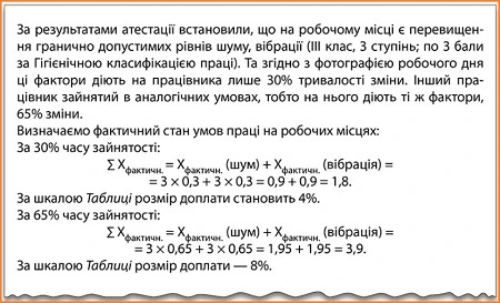 Як здійснюється доплата за шкідливі умови праці Приклад розрахунку доплат