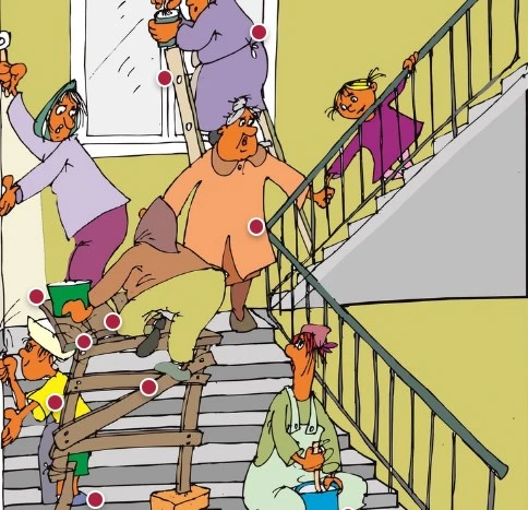 Тест-малюнок. Порушення норм охорони праці під час малярних робіт Тест-малюнок. Порушення норм охорони праці під час малярних робіт