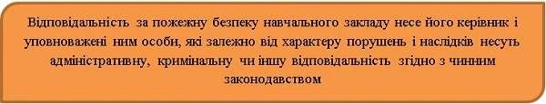 Забезпечення пожежної безпеки у закладах освіти Забезпечення пожежної безпеки у закладах освіти